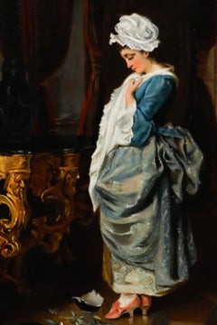 Harriet Seabrough - Late 19th Century Oil, The Broken Vase