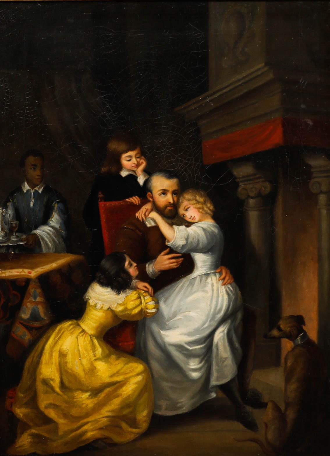 Harriet Searbrough  - Öl aus dem späten 19. Jahrhundert, Die Liebe eines Vaters – Painting von Unknown