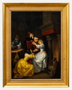 Harriet Searbrough  - Late 19th Century Oil, A Father's Love