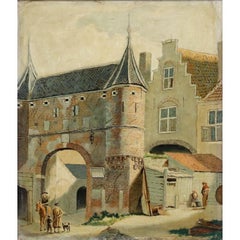 Hasman - Framed Late 19th Century Oil, The City Gates