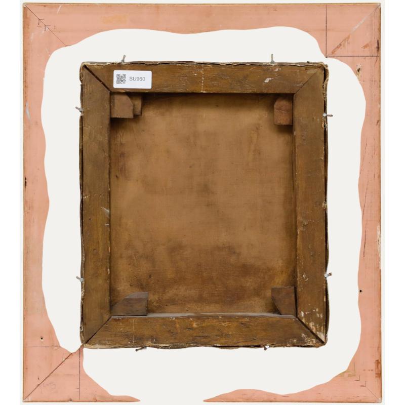 Hasman - Huile encadrée de la fin du XIXe siècle, Les portes de la ville - Marron Landscape Painting par Unknown