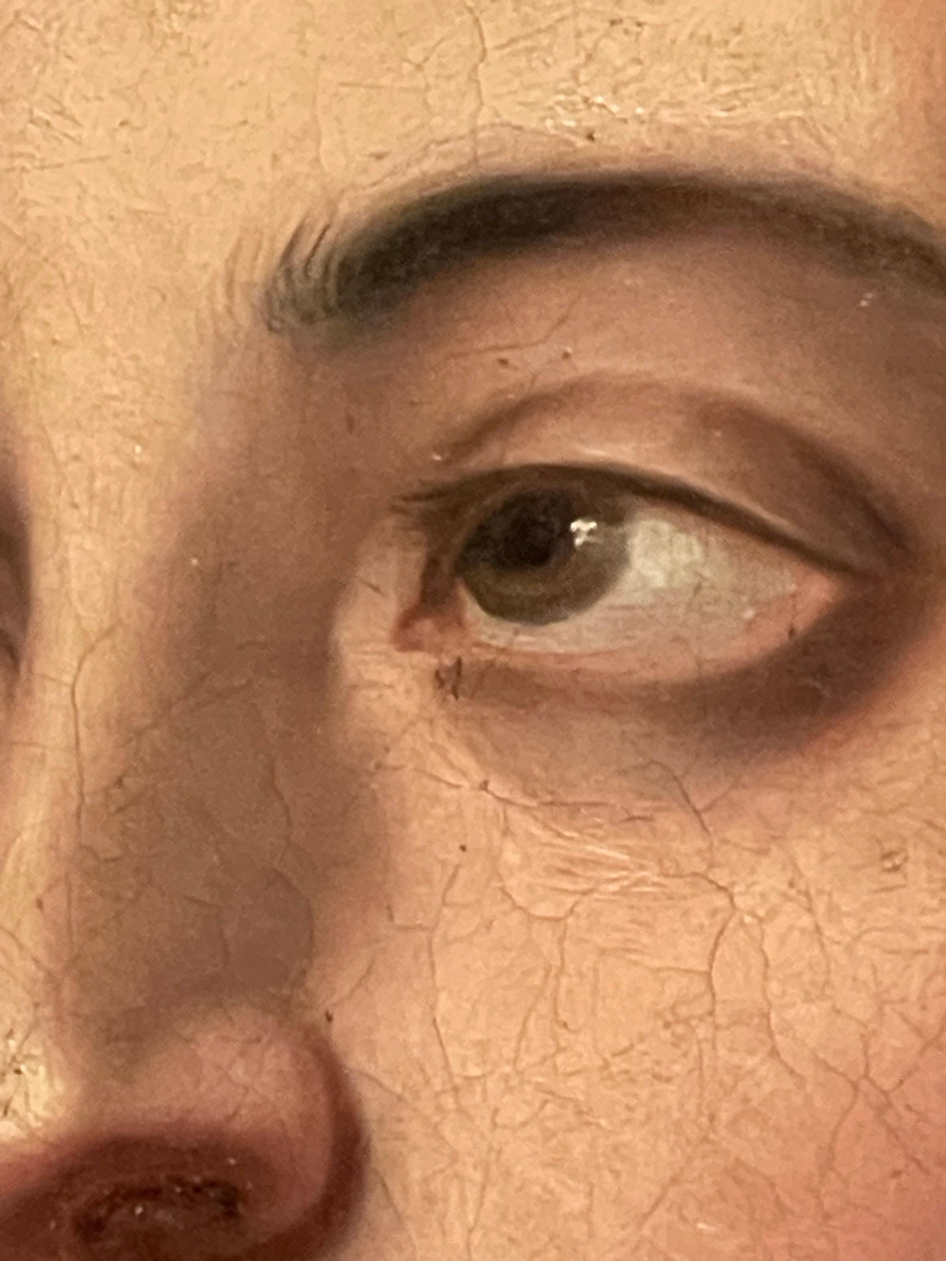 Kopfstudie eines jungen Mannes mit offenem Kragen, Französische Schule um 1820-1840 im Angebot 9