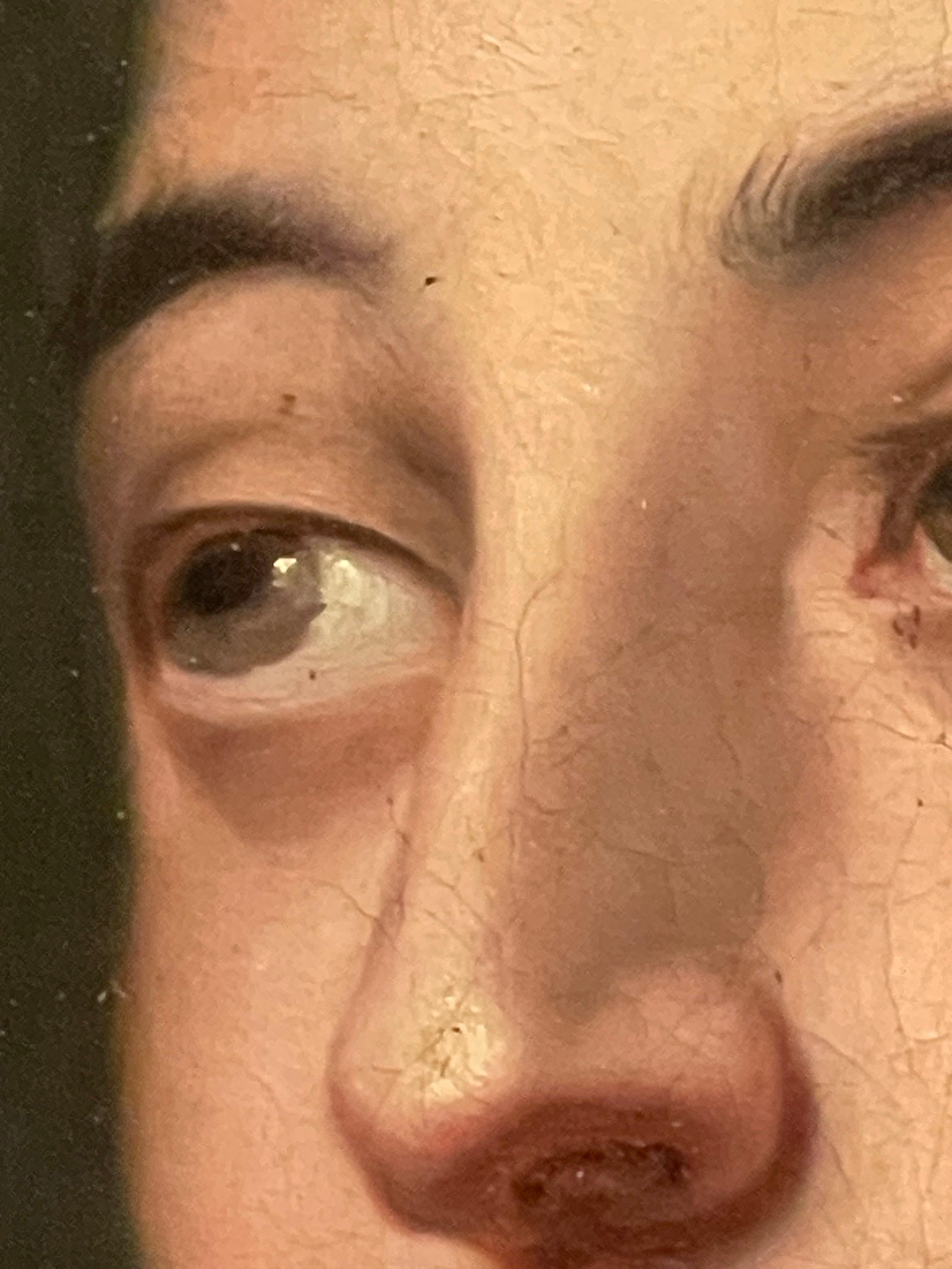 Kopfstudie eines jungen Mannes mit offenem Kragen, Französische Schule um 1820-1840 im Angebot 12