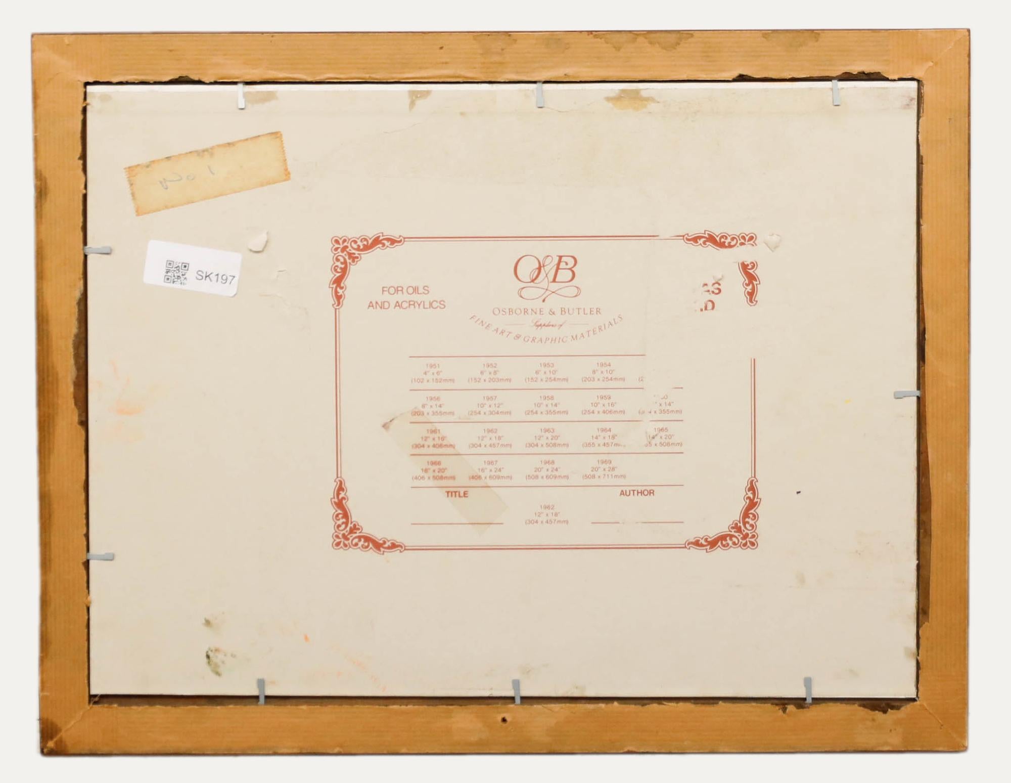 Heather Craigmile (geb. 1925)  - Gerahmtes Öl des 20. Jahrhunderts, Toskanische Scheune (Beige), Landscape Painting, von Unknown