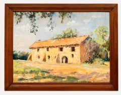 Vintage Heather Craigmile (b.1925)  - Framed 20th Century Oil, Tuscan Barn