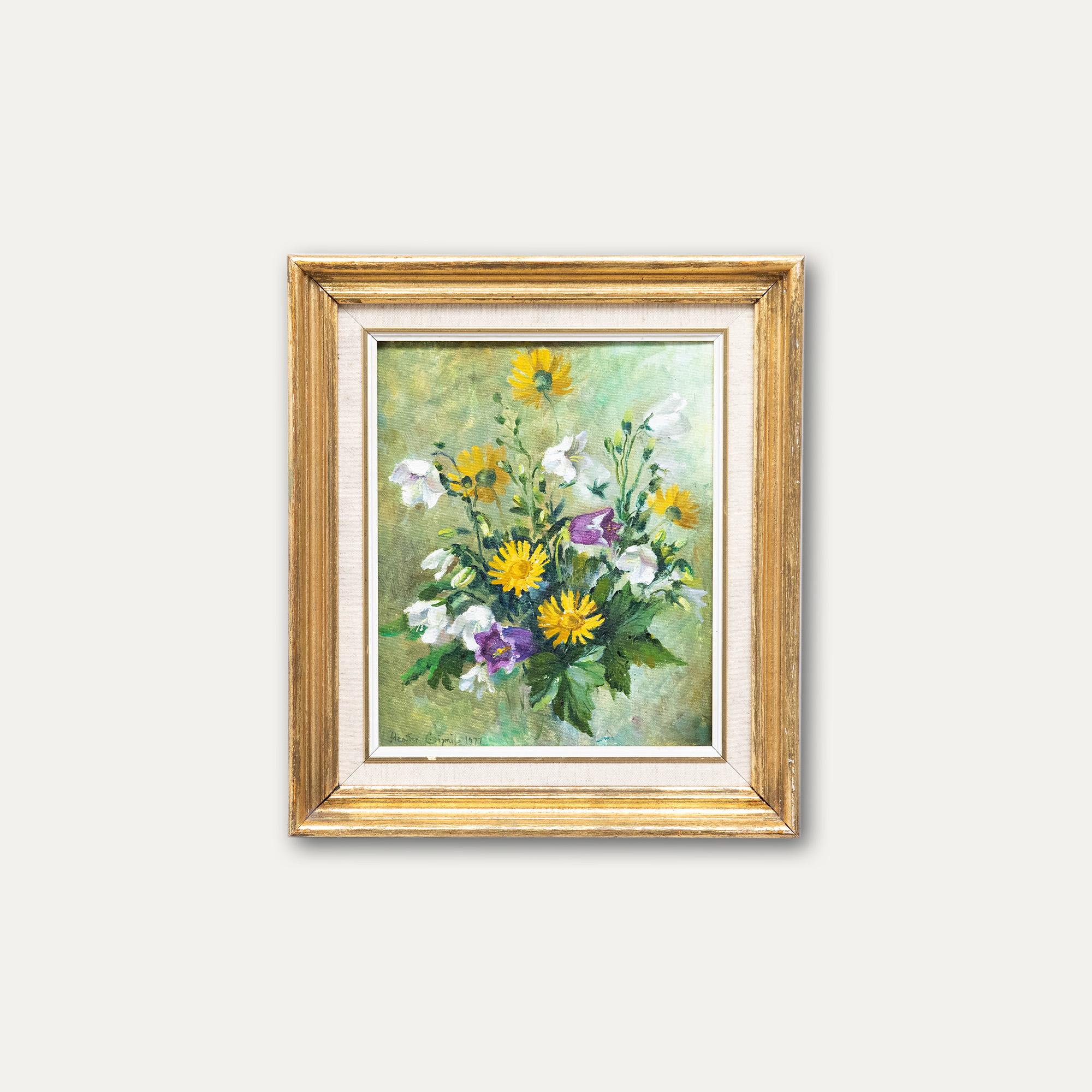 Heather Craigmile- original oil painting. Signed and dated (1977)to the lower left. Presented in an attractive gilt-effect frame with a soft linen slip. On canvas on stretchers.

