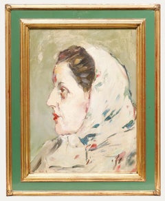 Hector Chavepeyer (1891-1967) - Mid 20th Century Oil, Lady in Profile