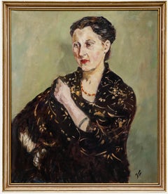 Hector Chavepeyer (1891-1967) - Mid 20th Century Oil, Portrait of A Lady
