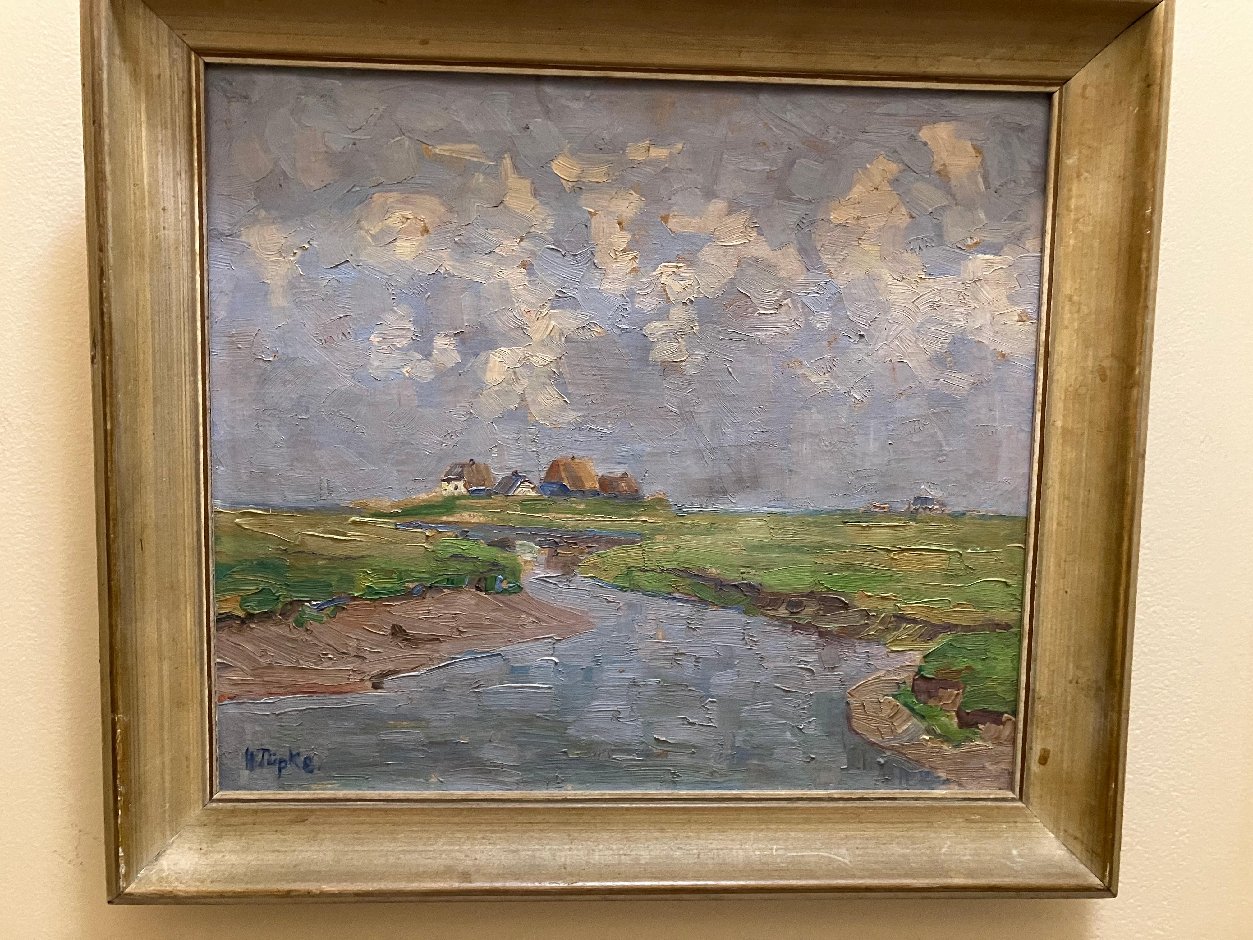 Paesaggio polacco impressionista di Heinrich Tupke - Painting di Unknown