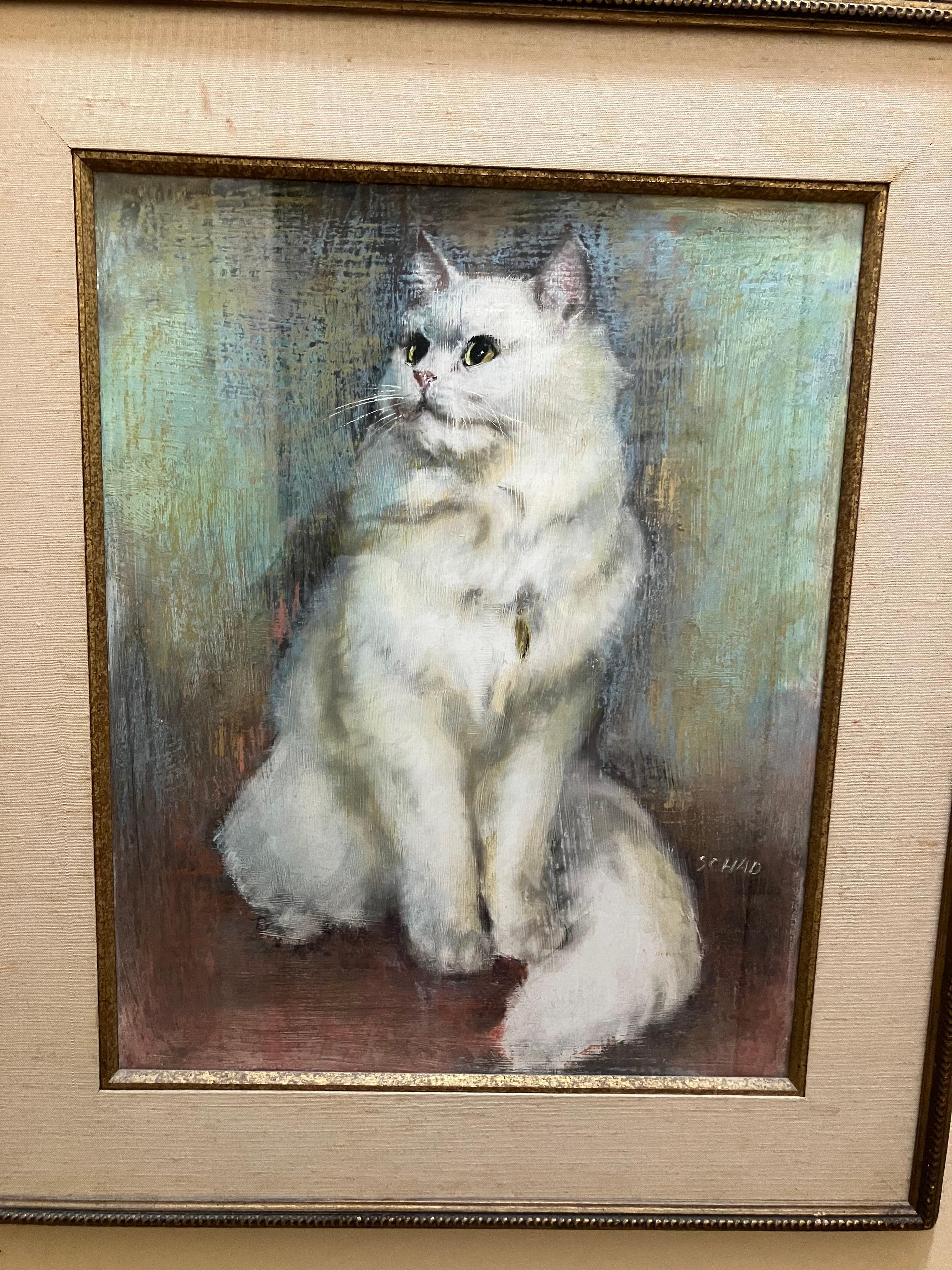 Unknown Animal Painting – Helen Schad Weiß Persisch