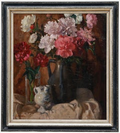 Helene Cornaro (1871-1965) - Anfang 20. Jahrhundert Öl, Stillleben mit Nelken