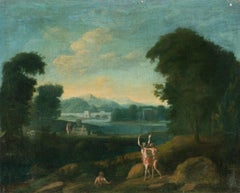 Antique Hendrick van Lint workshop (Roma)- 18th century landscape painting - Apollo 