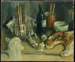 Henk Rhee (1914-1999) - Olio del XX secolo, Gli strumenti dell'artista