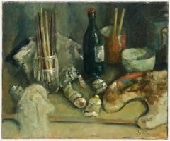 Henk Rhee (1914-1999) - Olio del XX secolo, Gli strumenti dell'artista