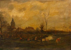 Henri de Braekeleer (1840-1888) - 1880 Oil, Working the Fields