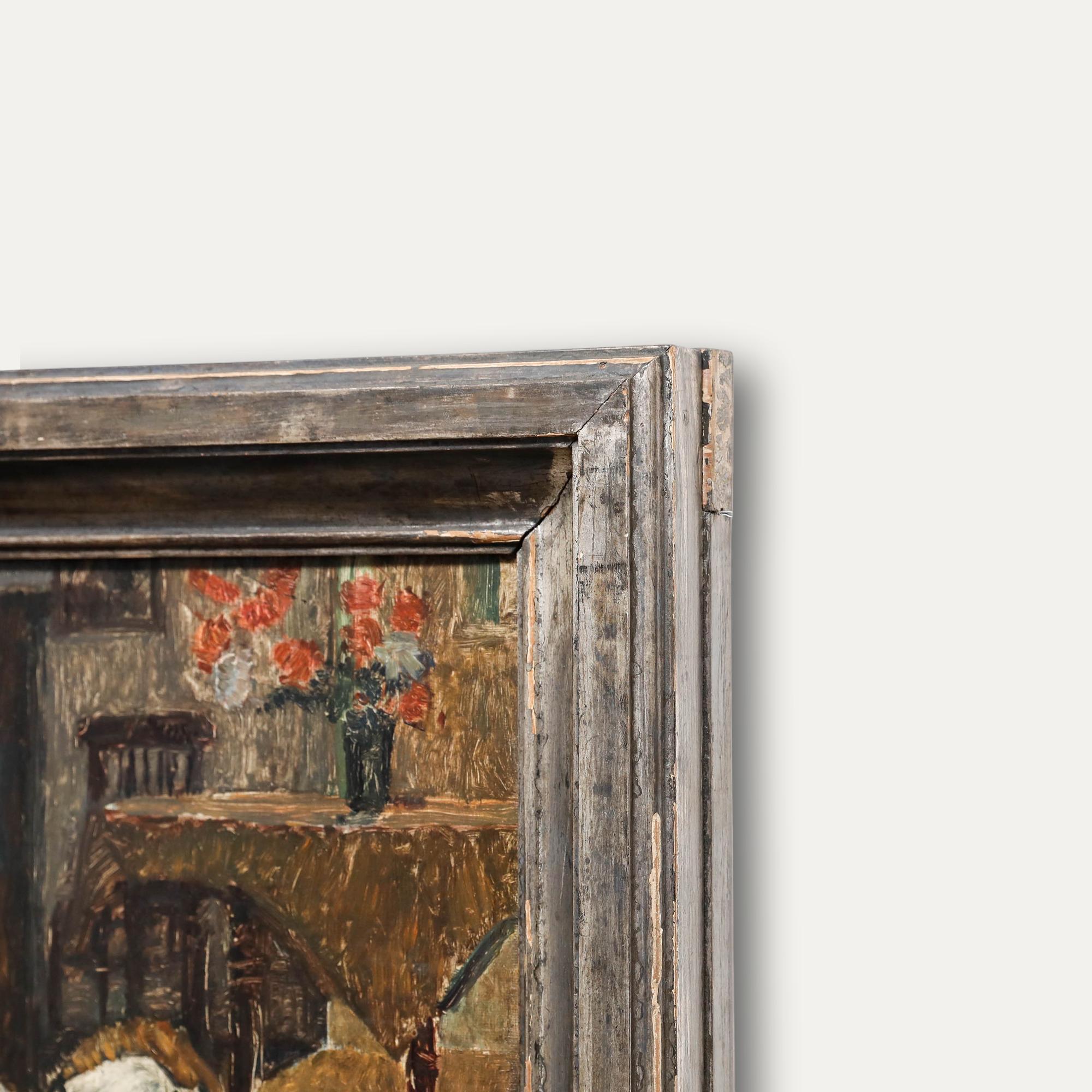 Henri Louis-Ph. Leroux (1872-1942) - Framed Oil, The White Horse For Sale 1