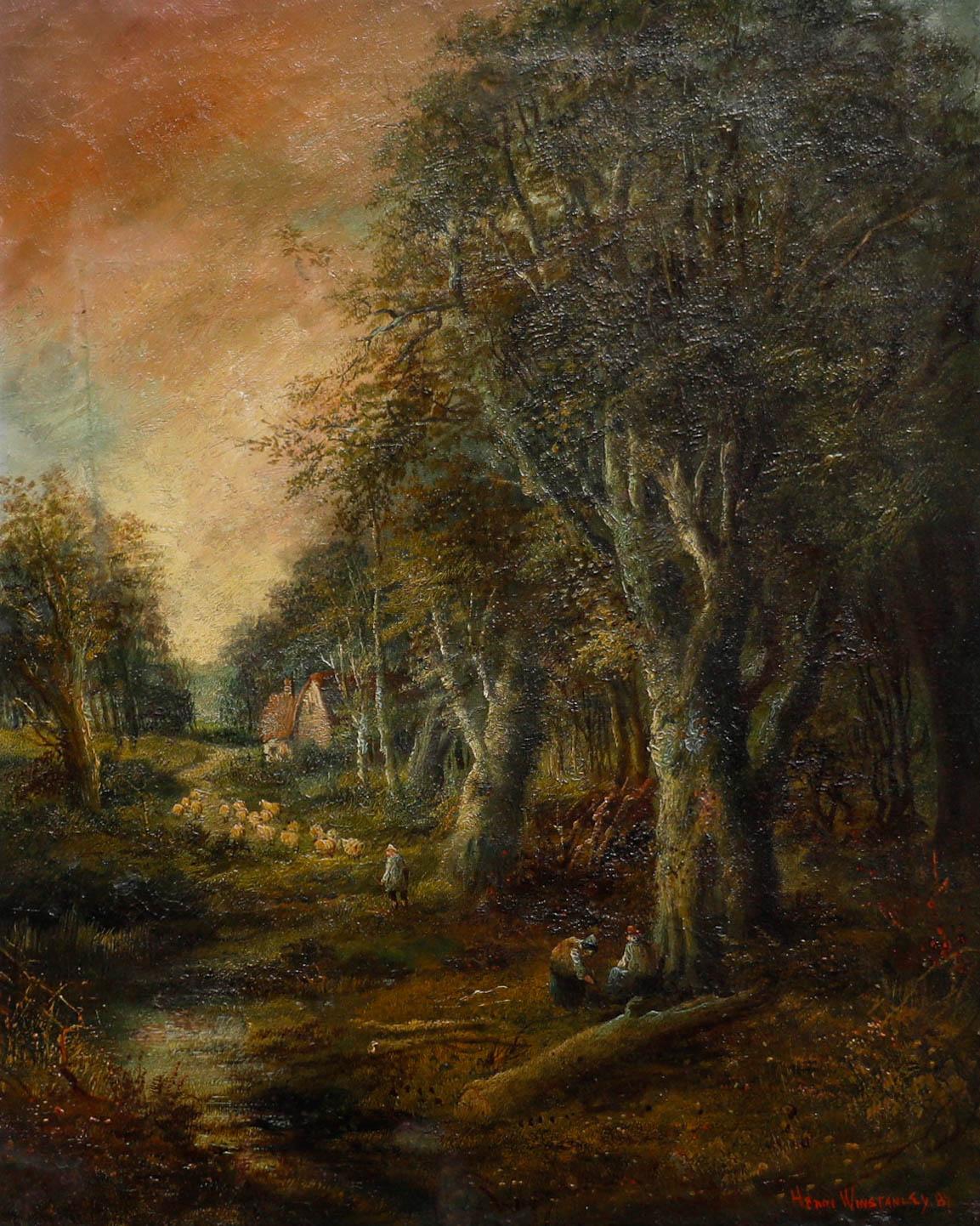 Henri Winstanley  - 1887 Petróleo, Buxton, Derbyshire - Painting de Unknown