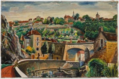 Henry Portal (1890-1982) - Mid 20th Century Oil, French Provincial Village