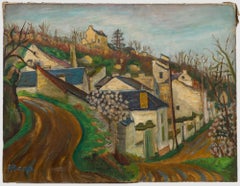 Henry Portal (1890-1982) - Olio della metà del XX secolo, Villaggio di Hillside