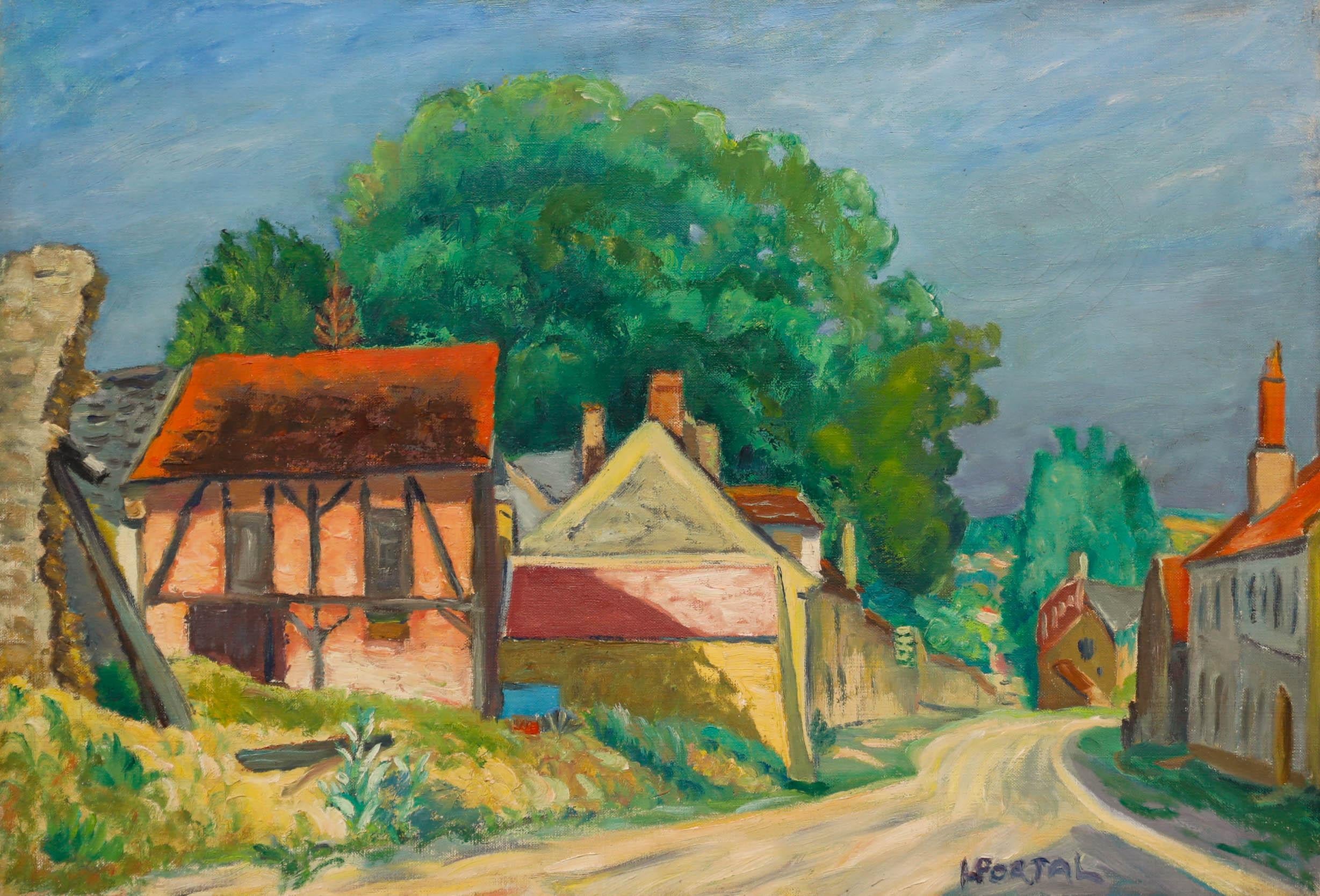 Henry Portal (1890-1982) - Mid 20th Century Oil, The Village Road - Painting by Unknown