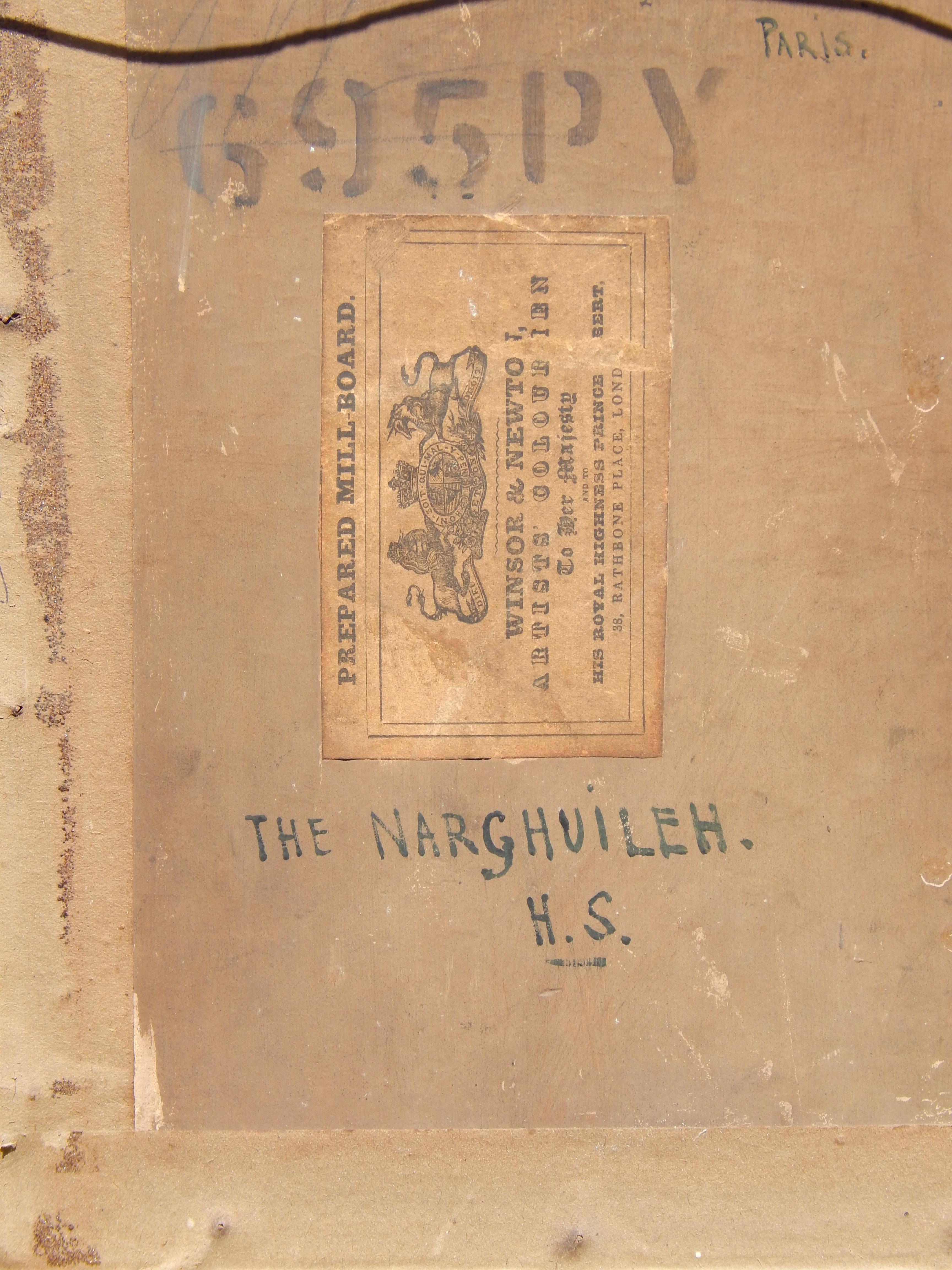 Orientalisches Öl auf Karton von Henry Stanier (1831-1894) im verzierten Originalrahmen.
Mit dem Titel 