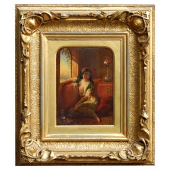 Belle peinture orientaliste d'Henry Stanier, artiste britannique, 1859