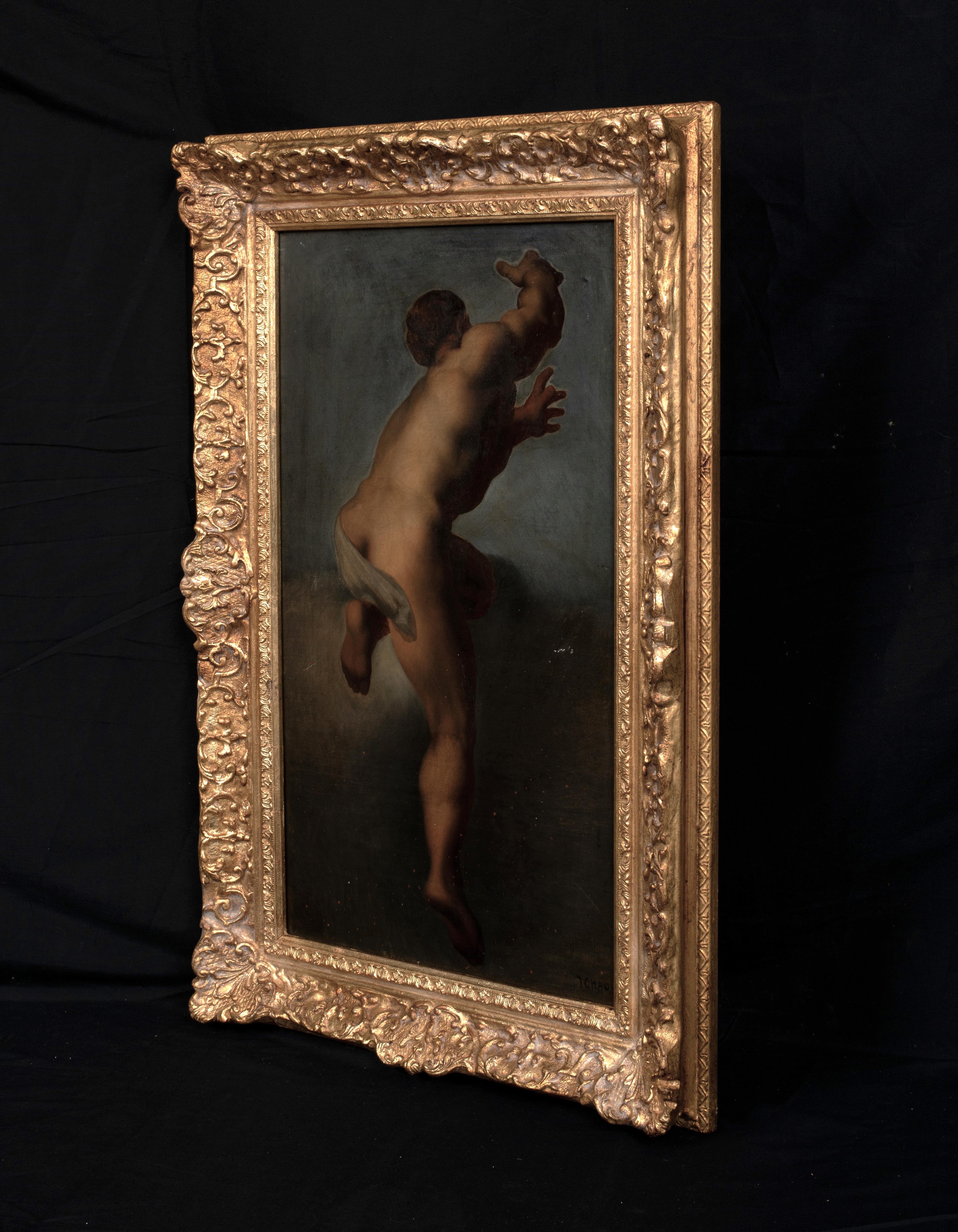 Hephaestus, 18th Century

French School

Huge 18th Century French Classical School depiction of Hephaestus the Greek God of Smoke & Fire, oil on canvas. Excellent quality and condition for its age depicted in reverse as an anatomical study of the