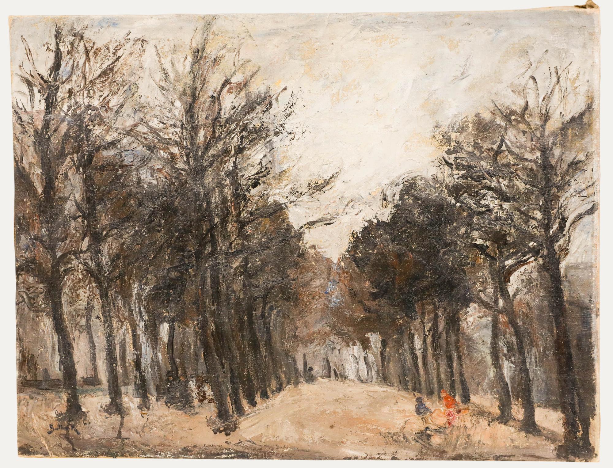 Unknown Landscape Painting - Herand Gulbenkian (1880-1698) - Early 20th Century Oil, The Forest Clearing