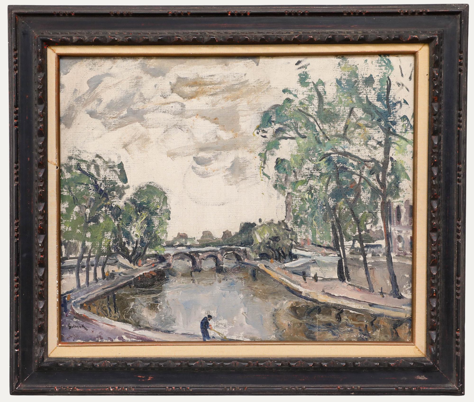 Herand Gulbenkian (1880-1968) - Mid 20th Century Oil, Pont Neuf bridge