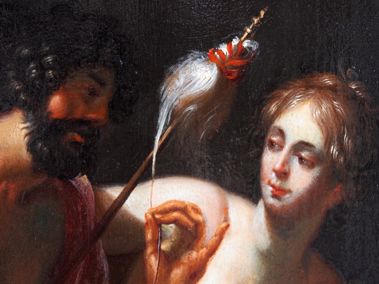 Hércules y Onfalia, Pintura Antigua, Manierismo, Barroco, Mitología, Praga en venta 8