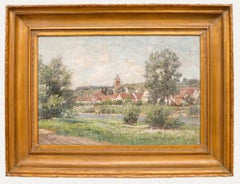Hermann Druck (1856-1931) - Early 20th Century Oil, View of Neckartailfingen