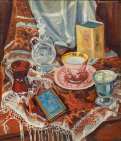 Hermann Peters (1886-1970) - Framed Mid 20th Century Oil, Still Life of Cups
