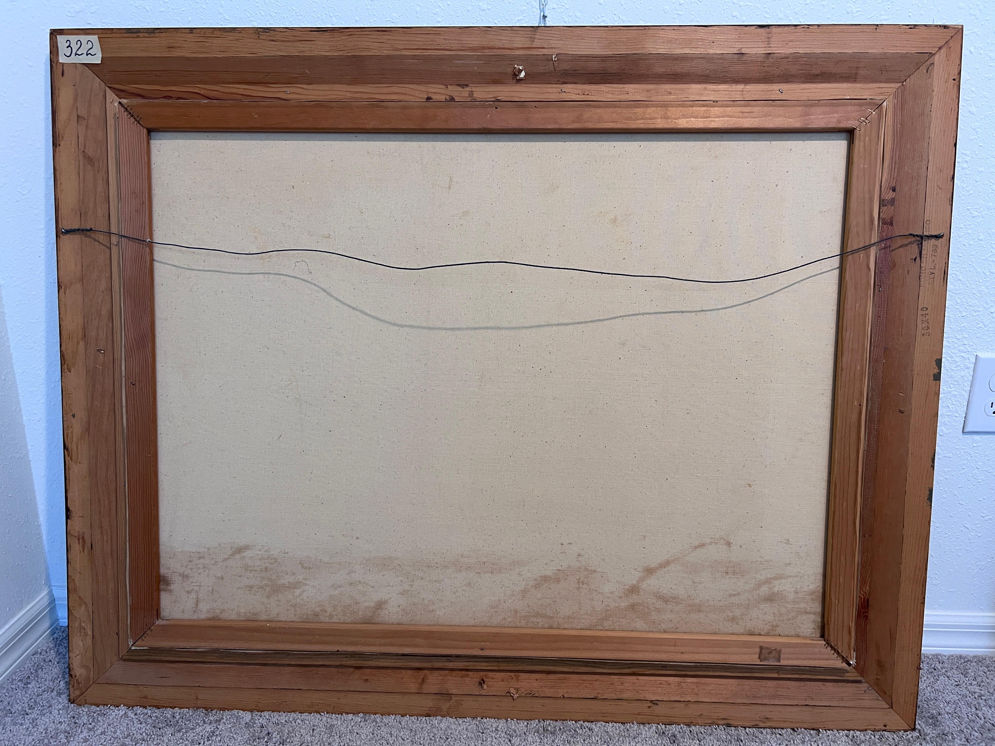 Originales Ölgemälde auf Leinwand von Heston  Große gerahmte Segelschiff- Meereslandschaftskunst-Kunst im Angebot 5