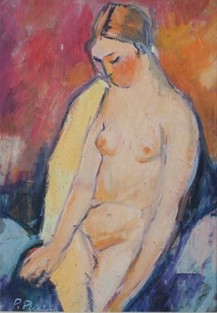 Hidden Portraits XI, Modern Acrylic on Canvas, Framed, Circa 1980s