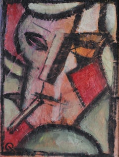 Hidden Portraits XVII, Acrylic on Canvas, Modern, Framed, Circa 1980s