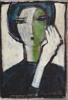 Hidden Portraits XXIX, Modern Acrylic on Board, Unsigned, Circa 1980s