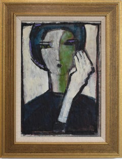 Hidden Portraits XXIX, Modern Acrylic on Board, Unsigned, Circa 1980s