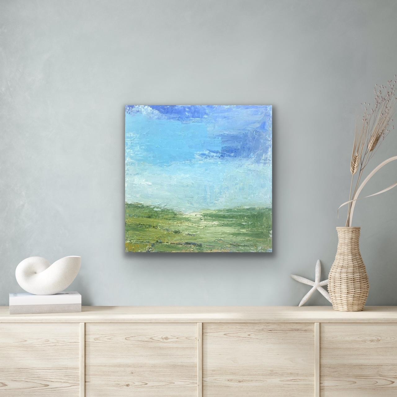 High Blue Yonder - Contemporary Painting by Unknown