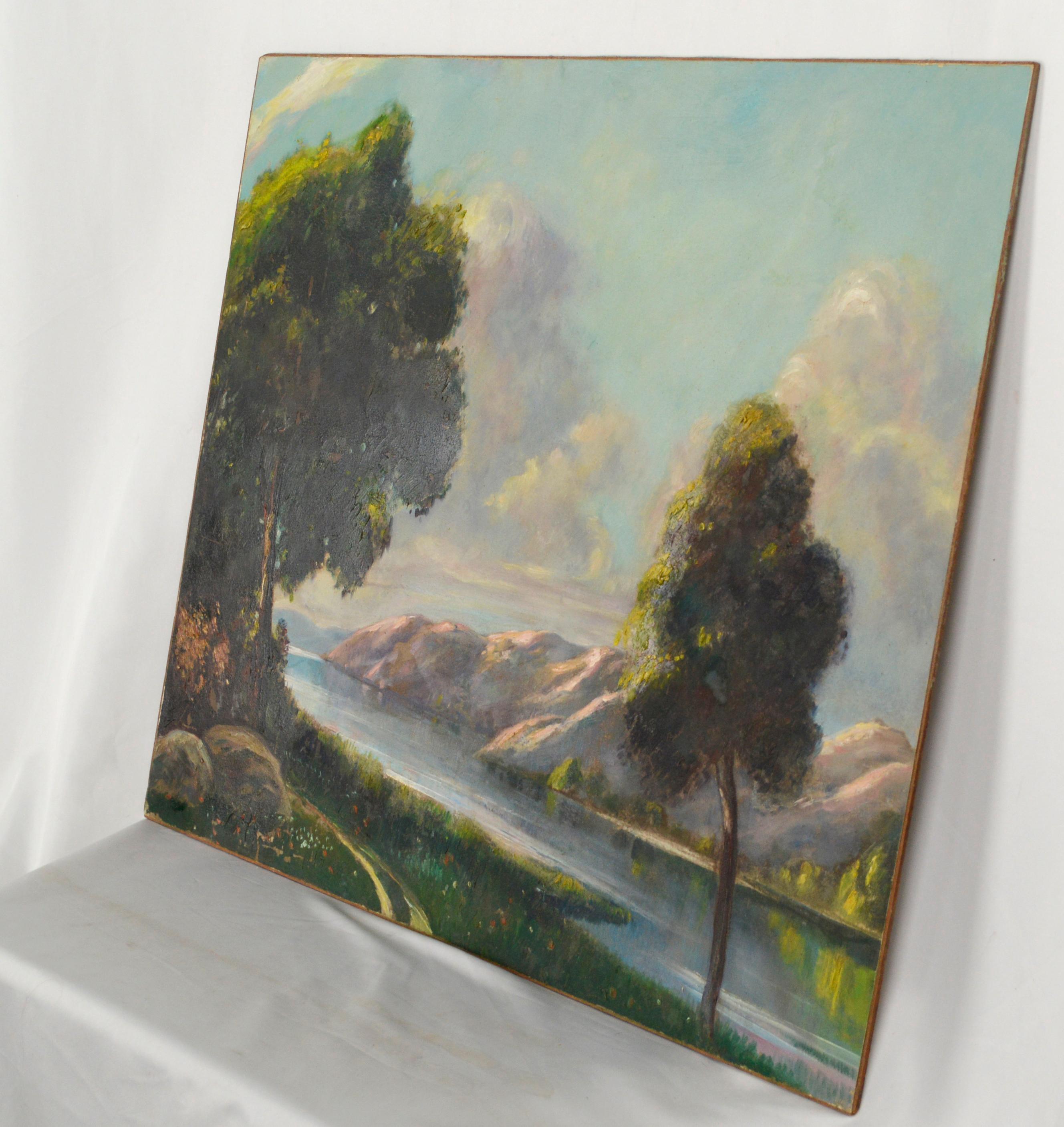 Mid Century High Sierras Summer Splendor Landscape - American Impressionist Painting by Unknown