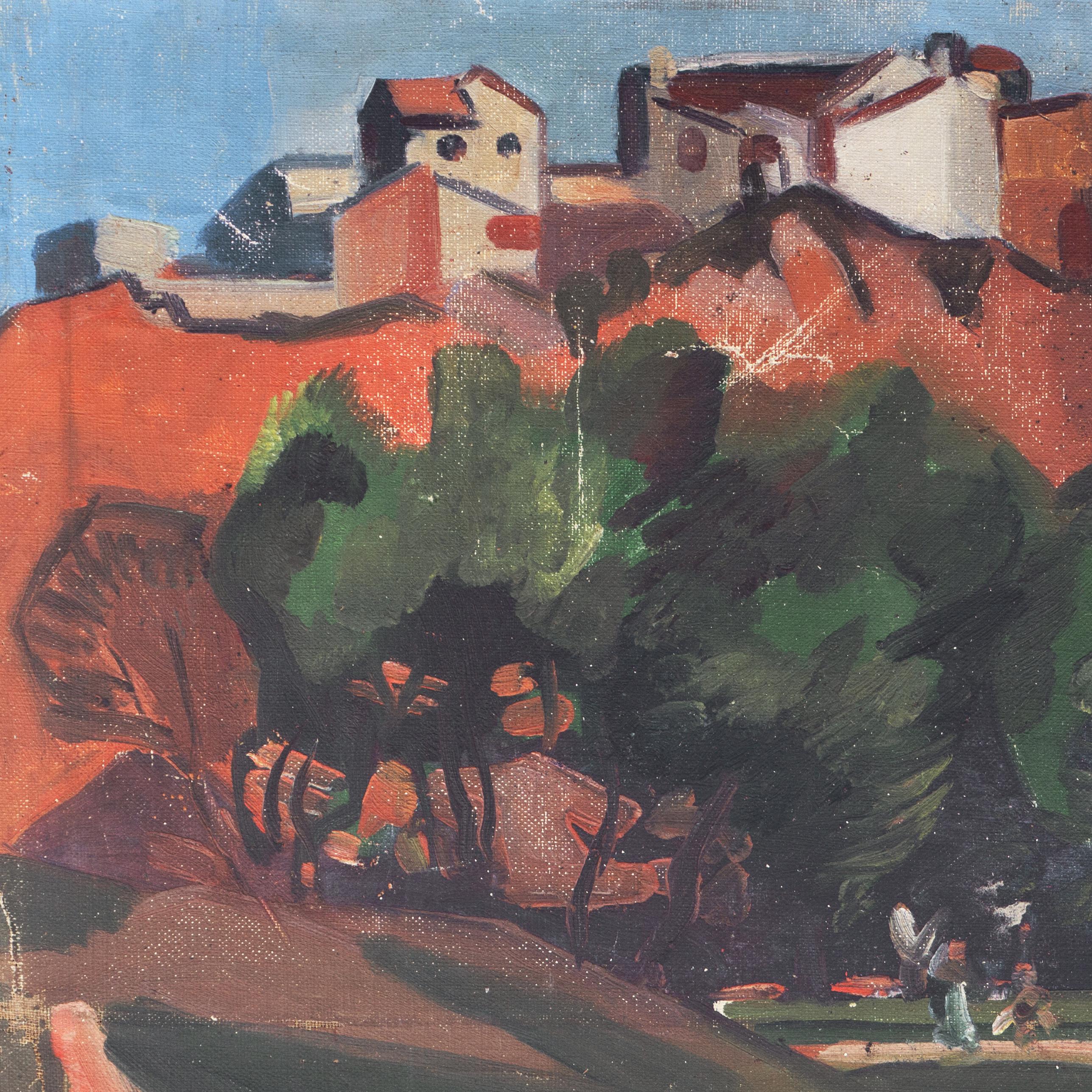'Hill Town in Provence', French Post-Impressionist 2