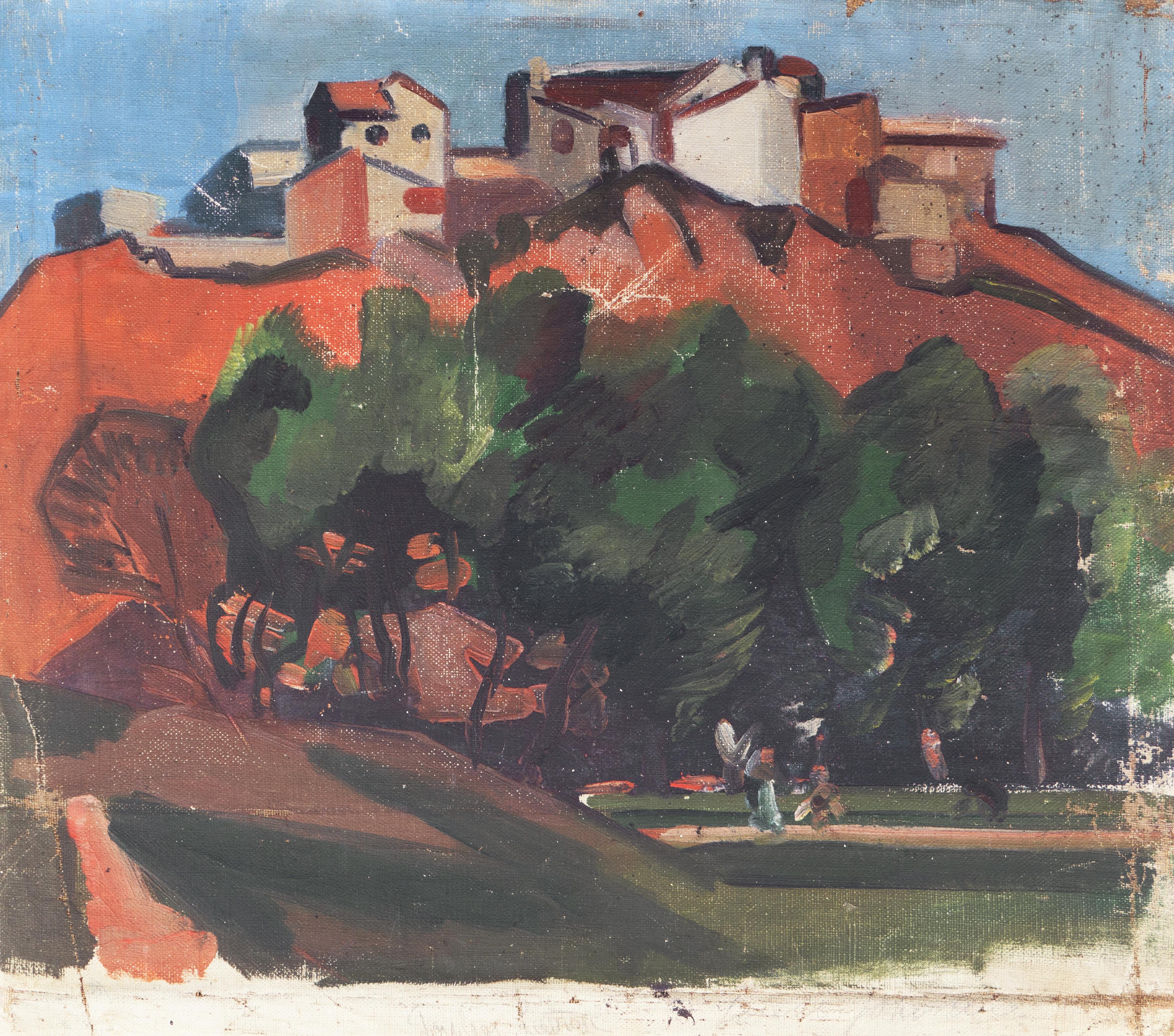 'Hill Town in Provence', French Post-Impressionist 3