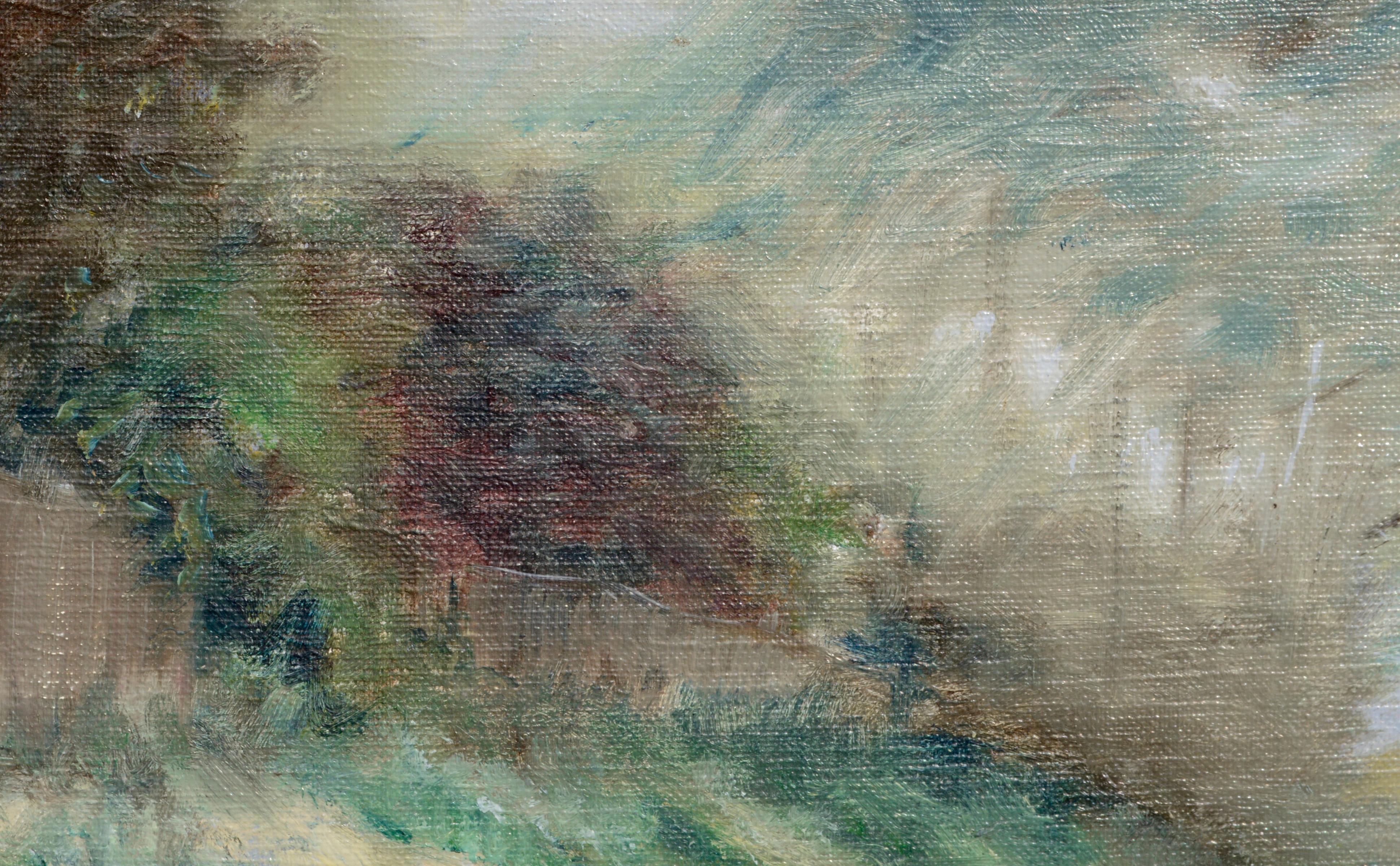 Paisaje de ladera - Painting impresionista estadounidense de Unknown