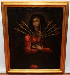 Escuela Hispano-Mexicana (XVIII) - Virgen de los Siete Dolores