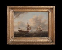 HMS Artois Demasting & Capturing Révolutionnaire 1794 - OLIVER LEMAY (1734-1797)