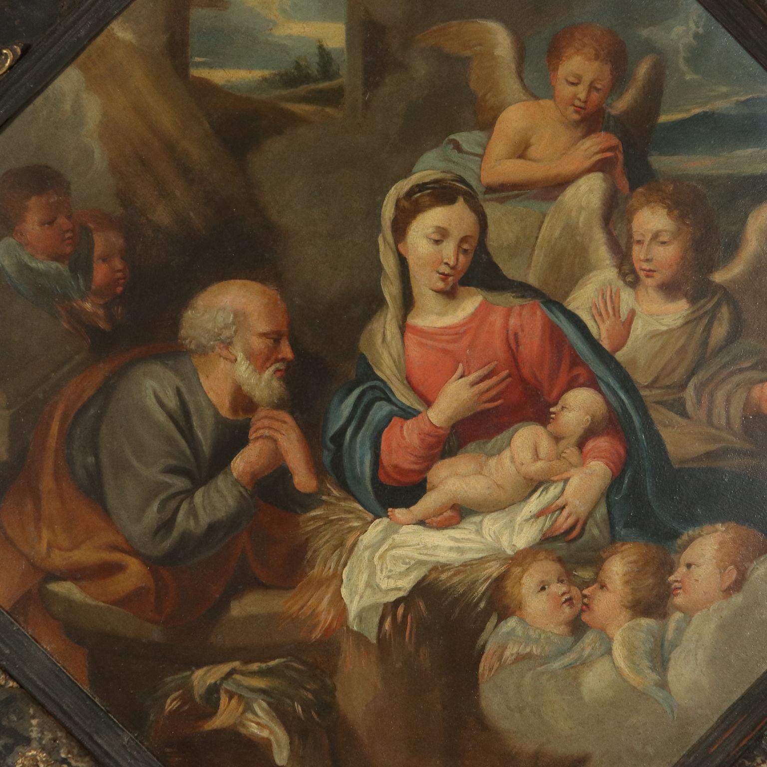 the holy family with angels