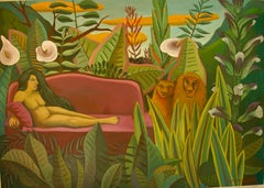 Homage to Rousseau - Nude Painting - Contemporary Art By Marc Zimmerman