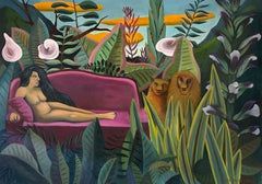 Homenaje a Rousseau - Pintura de Desnudo - Arte Contemporáneo Por Marc Zimmerman