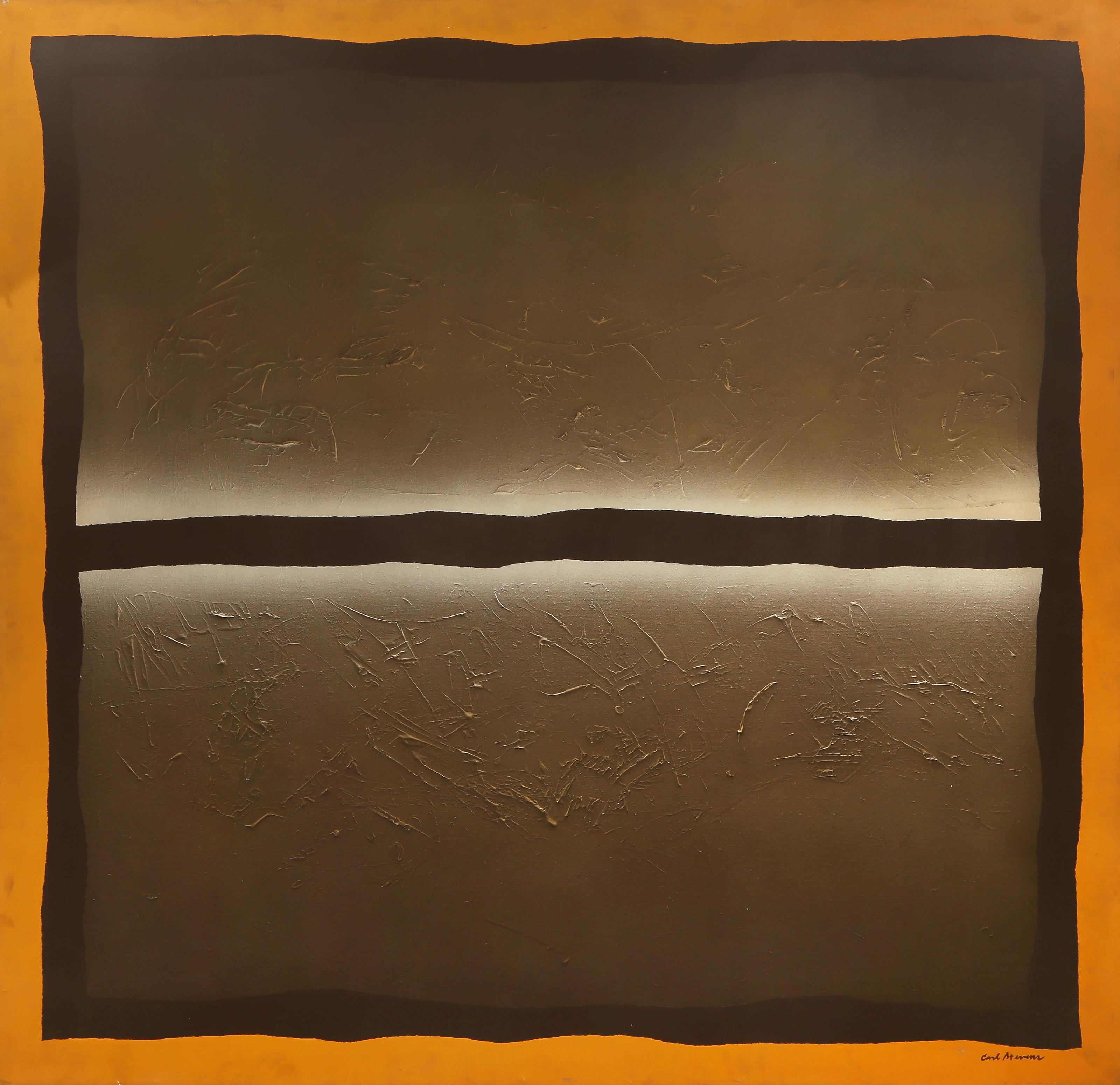 Carl Stevens - Horizon, Year:  circa 1980, Medium:  Acrylic on canvas, signed lower right, Size:  60 x 60 in. (152.4 x 152.4 cm)
