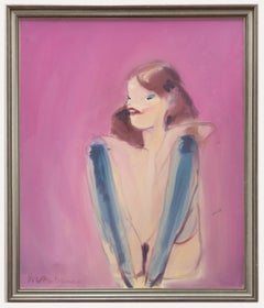 Howard Barnes (1937-2017) - Olio contemporaneo, nudo astratto