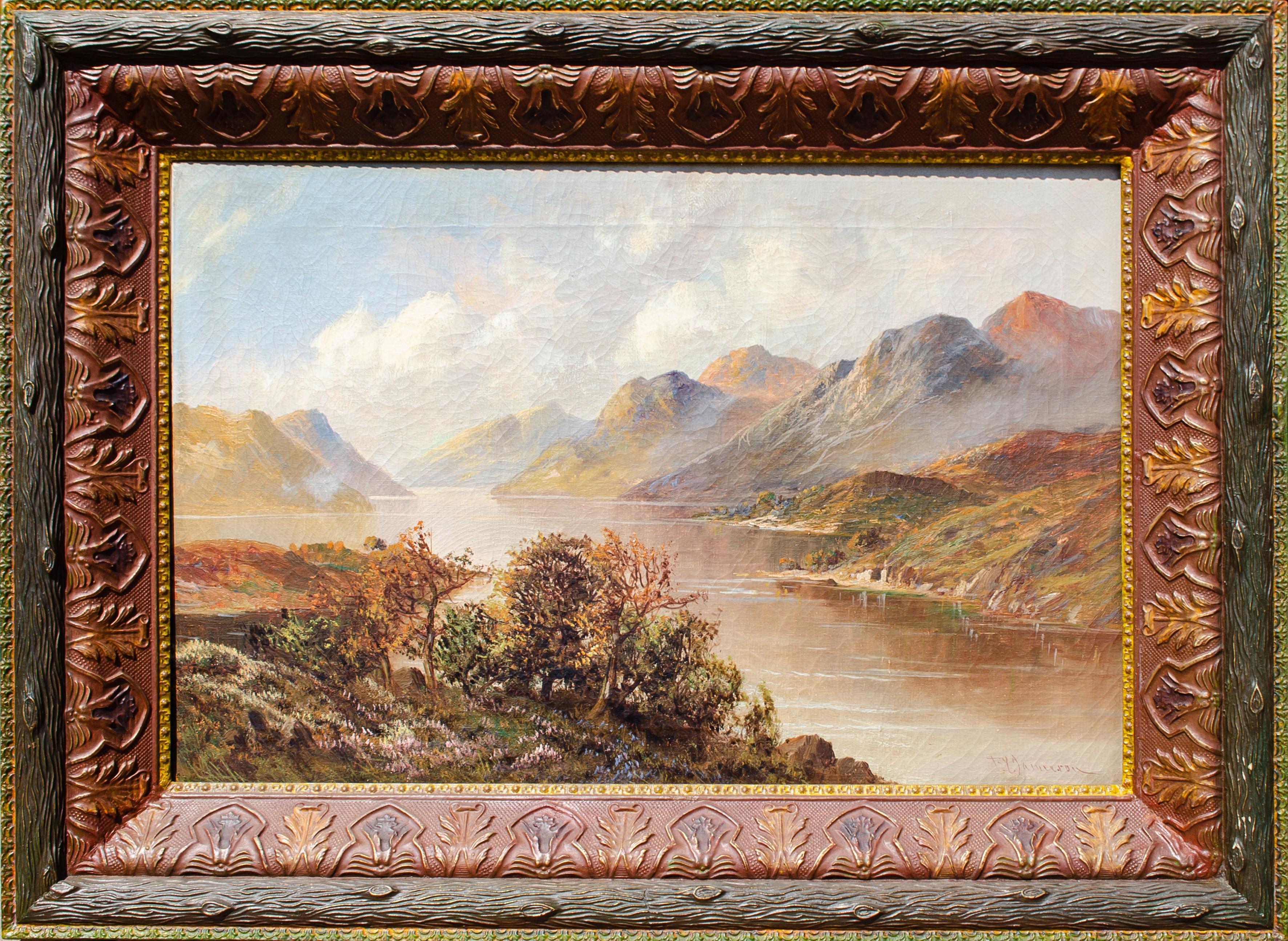 Unknown Landscape Painting - Hudson River School Style Painting, c. 1900